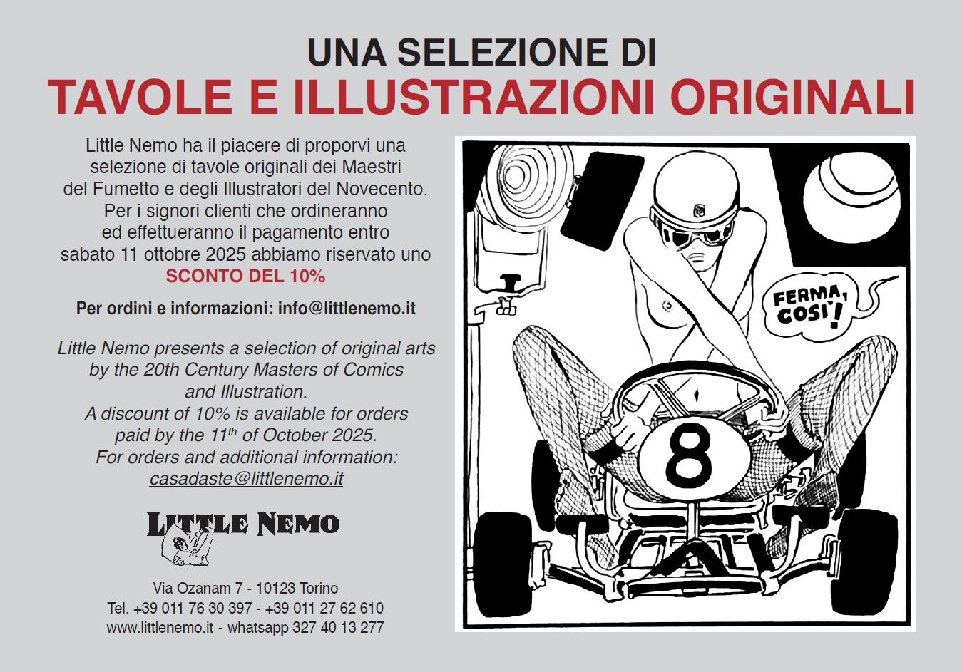 Cedolista Illustrazioni e Tavole Originali Settembre 2025
